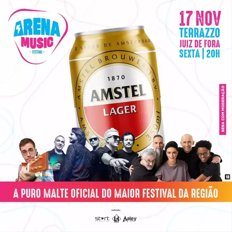 Amstel é a cerveja do Arena Music Fest